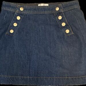 Frame Denim Blue Mini A-line Skirt
